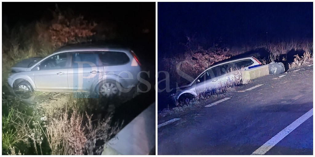 A intrat cu mașina în șanț și acolo a rămas...până l-a scos Poliția Satu Mare