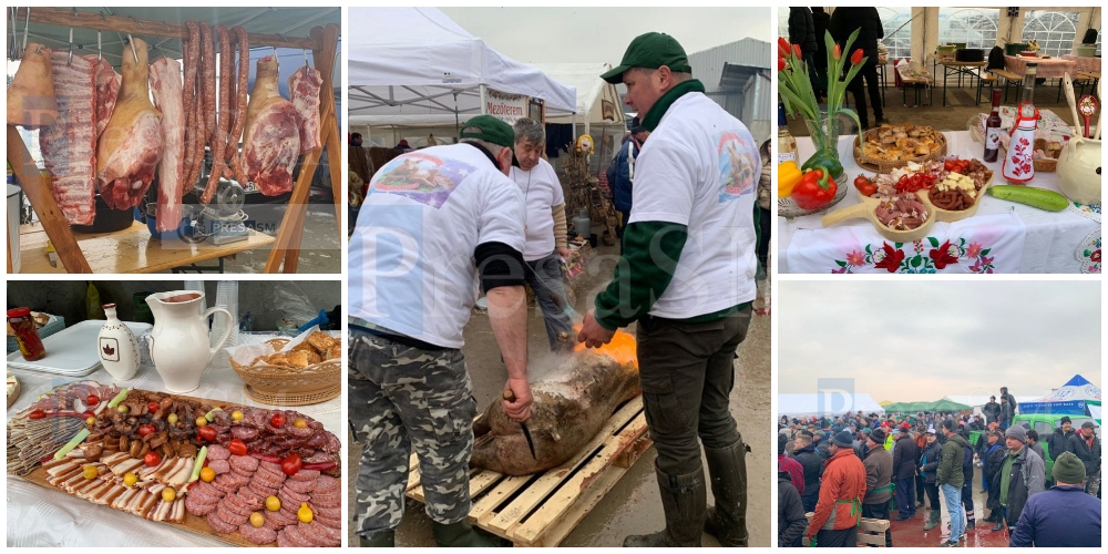Poftiți la preparate delicioase! Concursul de tăiat porci, cu zeci de bucătari, în județul Satu Mare