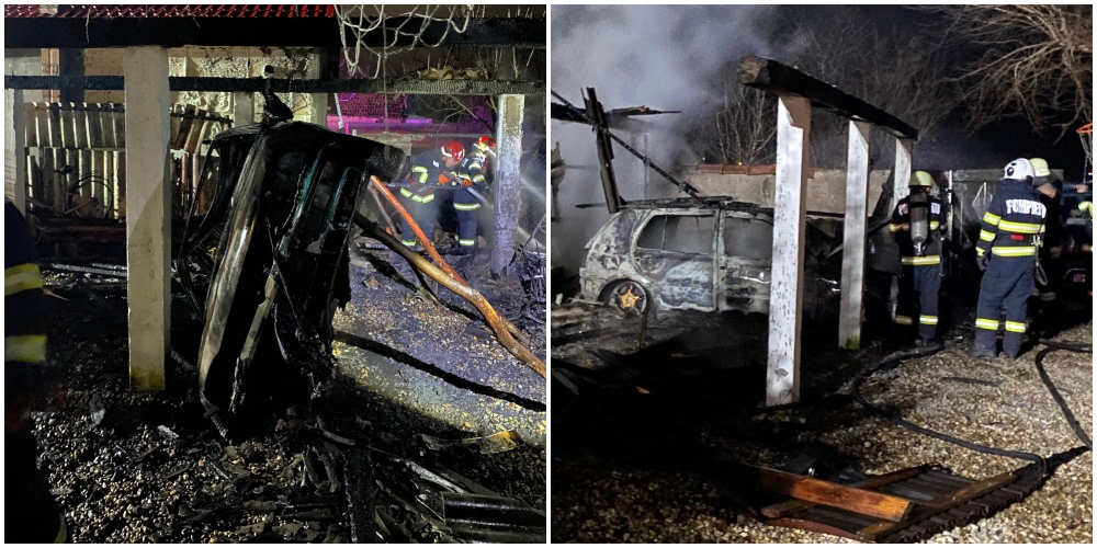 FOTO. Sătmărean acuzat că a dat foc la casă. Soția cu copiii au fugit să se salveze