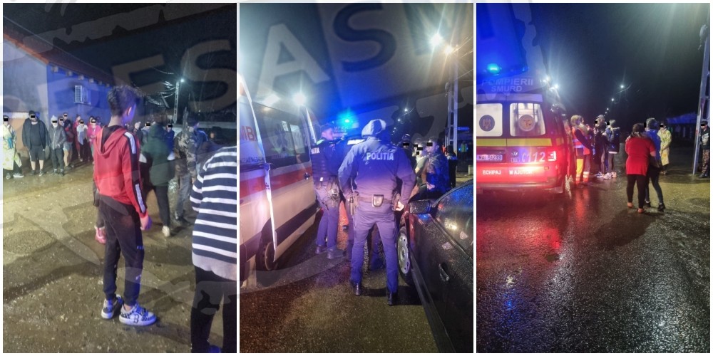 FOTOGALERIE. Sătmăreni atacați cu toporul! Două persoane la Urgență, intervin mascații