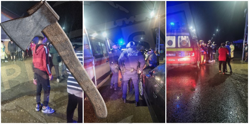 Mamă și fiu au lovit un sătmărean cu toporul în cap. Agresor: ”Am crezut că-l omor”