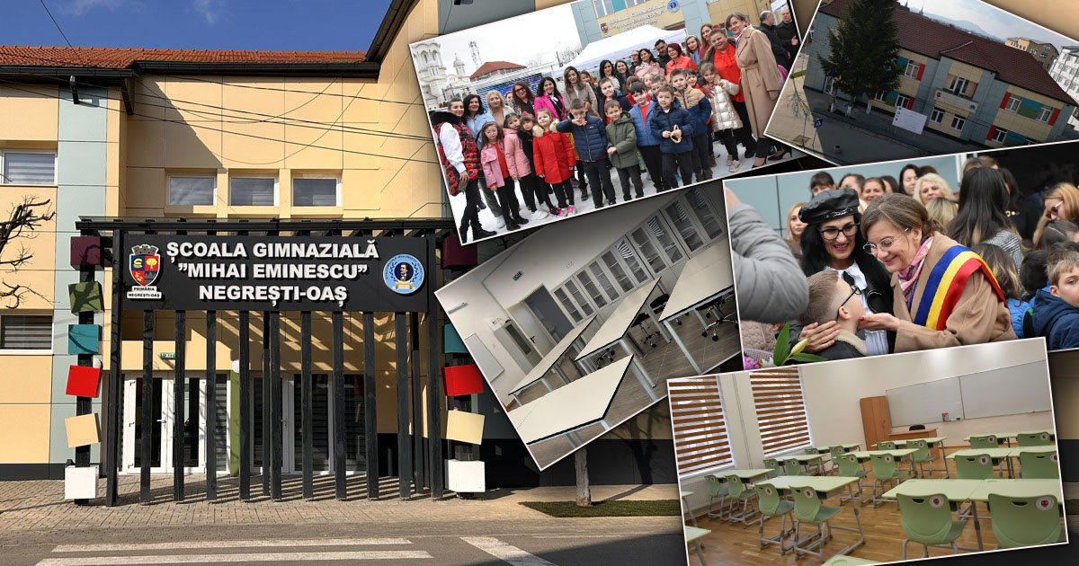 FOTOGALERIE. Schimbare radicală pentru o școală din Negrești-Oaș. Cum arată după o investiție de milioane de euro