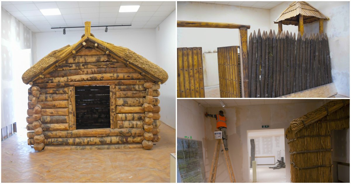 FOTO. Se pregătesc noile spații de expoziții la Muzeul Județean. Se fac reconstituiri de case, cuptoare și monumente
