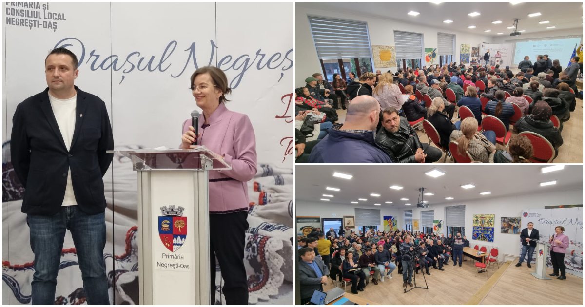 FOTO. Zece blocuri din Negrești-Oaș intră în reabilitare. Vor avea panouri fotovoltaice, becuri cu LED-uri și beciuri refăcute