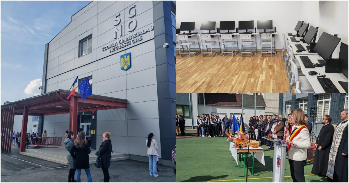 FOTO. Reabilitări și modernizări de milioane de euro. Încă o școală din Negrești-Oaș, complet modernizată