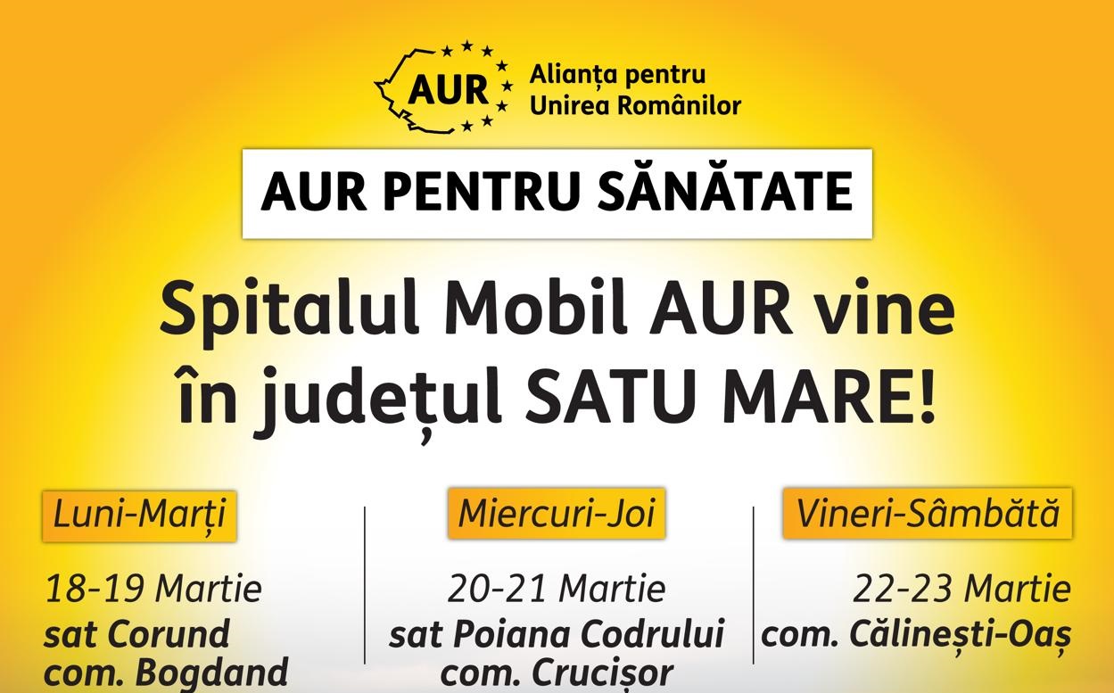 Caravana medicală AUR ajunge în județul Satu Mare. Consultații gratuite în mai multe locații