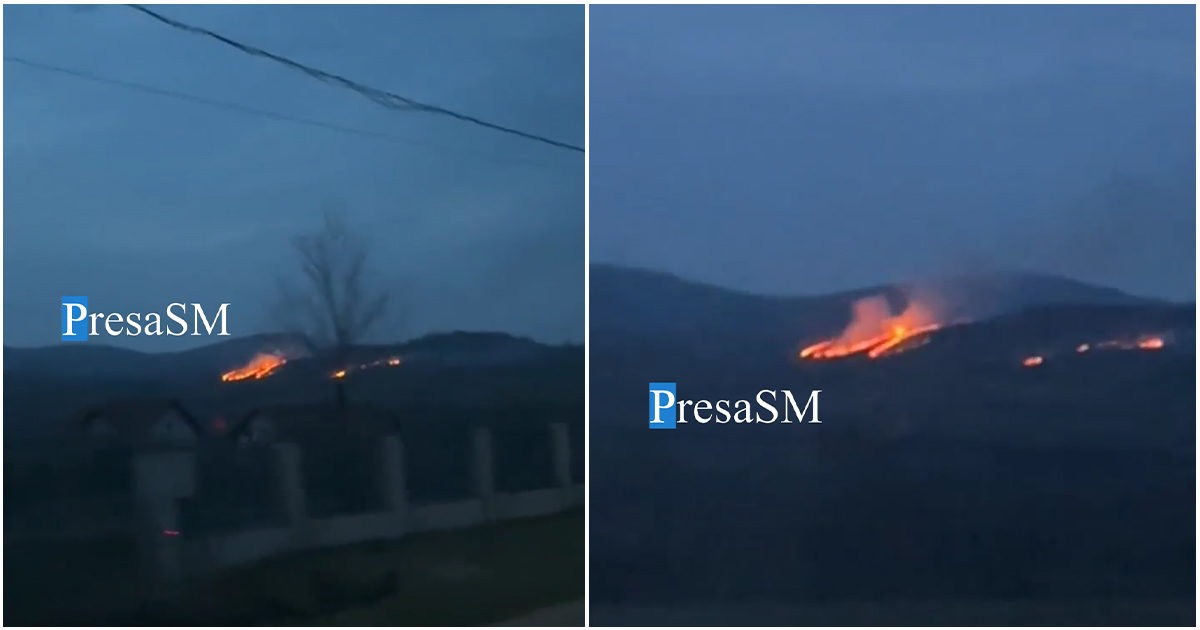 VIDEO. Incendiu de amploare în județul Satu Mare. Pompierii nu au fost anunțați decât după câteva ore
