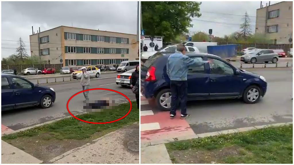 VIDEO. Femeie accidentată grav de o mașină, pe trecere de pietoni, în municipiul Satu Mare