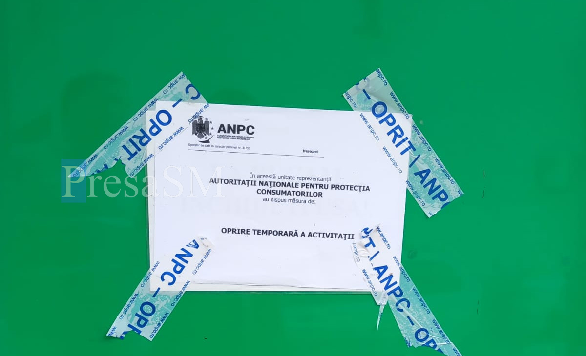 FOTO. Patiseria-cofetăria unui magazin din Satu Mare, închisă de Protecția Consumatorului