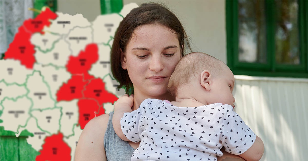 Zeci de copii care au născut copii în județul Satu Mare. Inclusiv mame de 13-14 ani