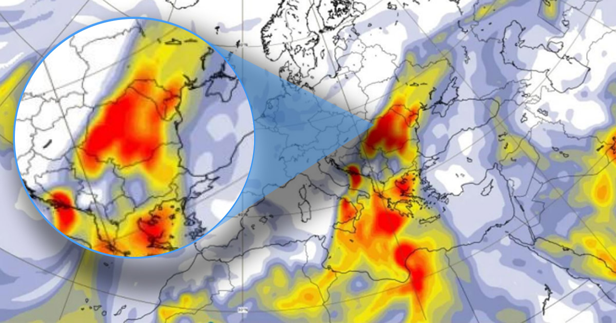 ANM: Un nor de praf saharian ajunge astăzi deasupra României. Depunerile, observabile în zonele și intervalele cu ploaie