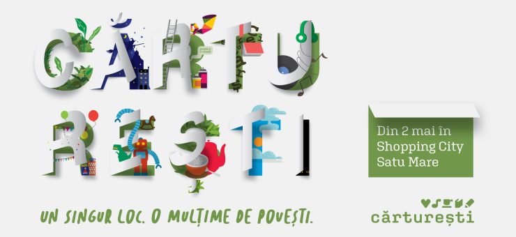 Cărturești deschide prima librărie în Satu Mare, în centrul comercial Shopping City