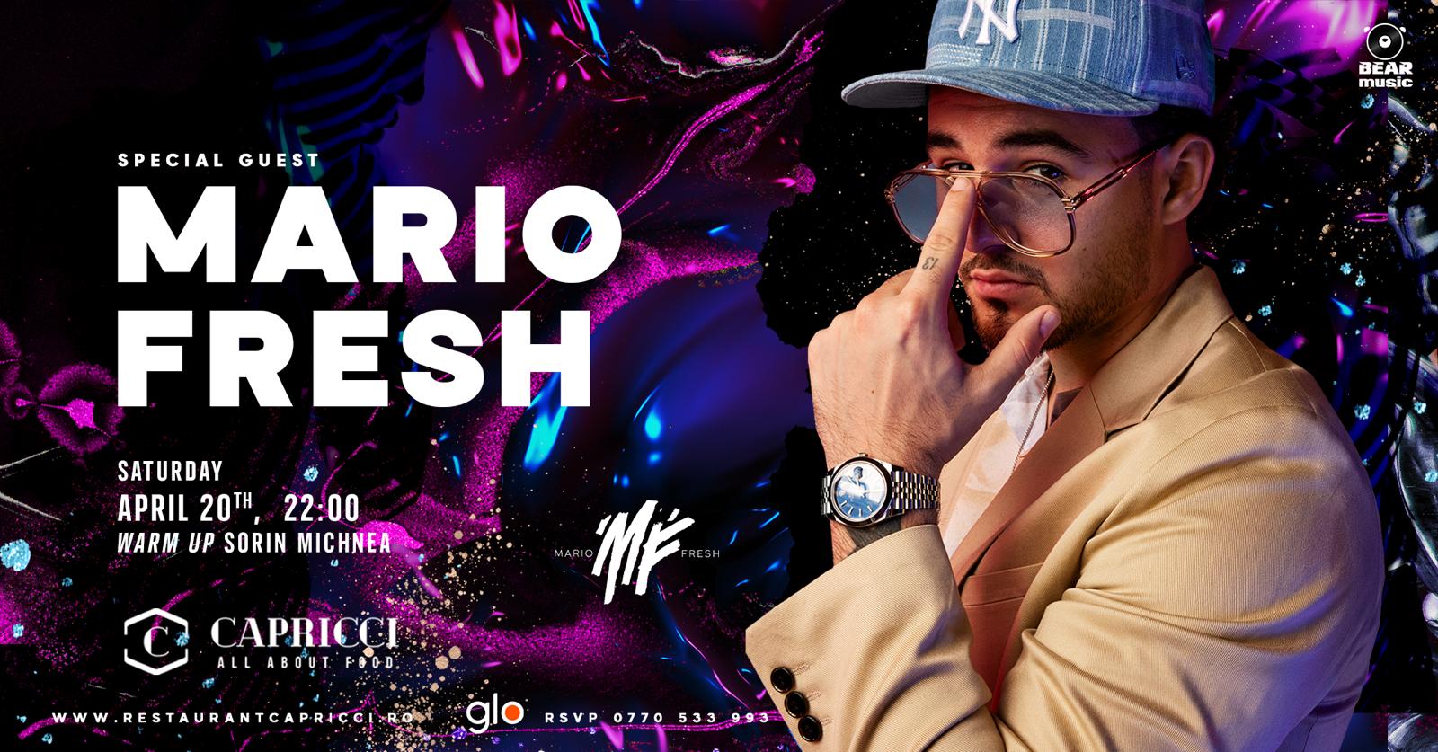VIDEO. Mario Fresh revine pe scena restaurantului Capricci din Satu Mare, în acest weekend