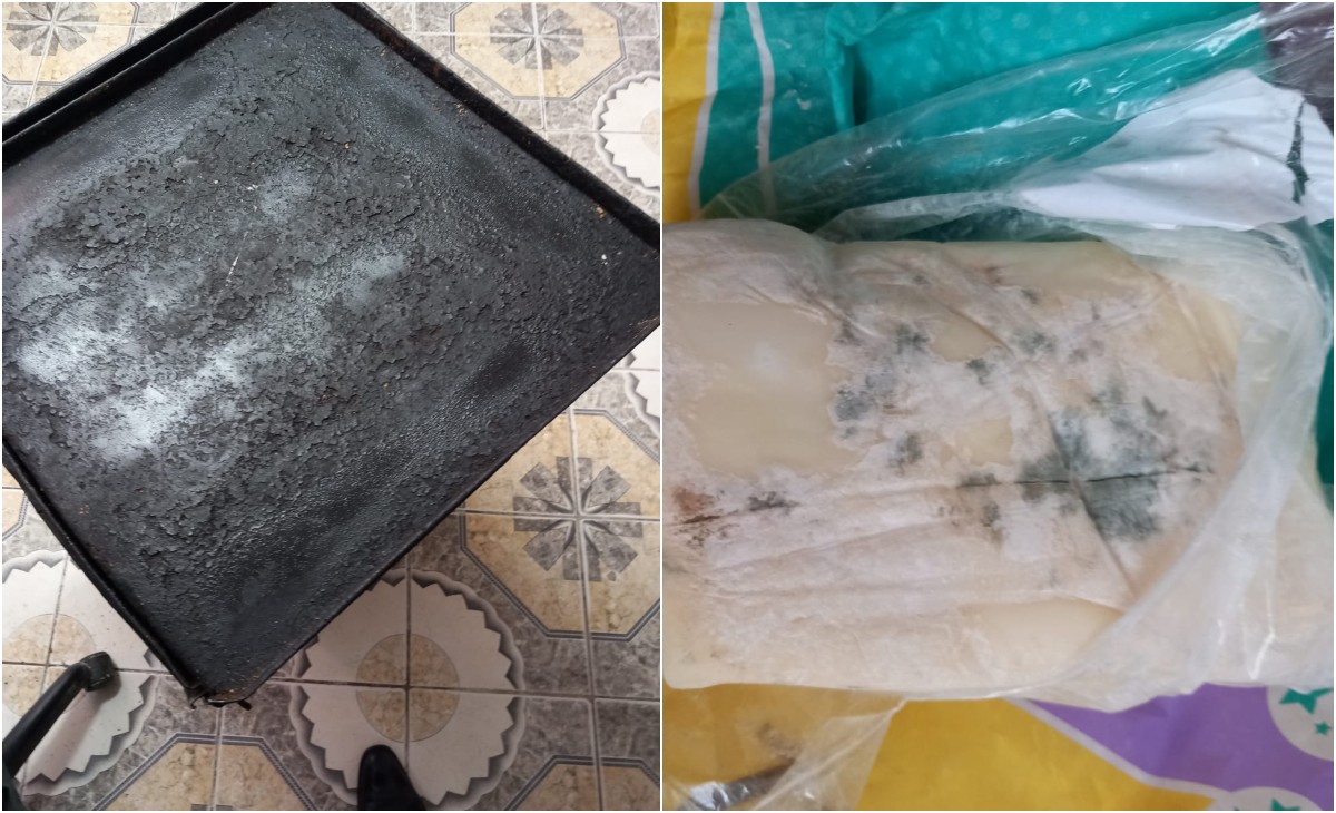 FOTO. Tăvi cu rugină, produse pe pardosea și materii prime expirate. Rezultatele controlului OPC la un magazin Santec