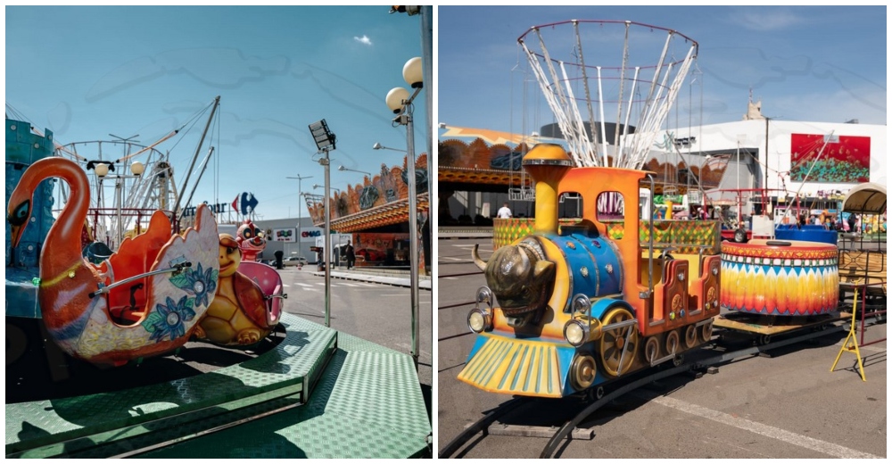 FOTO/VIDEO. Super parc de distracții în parcarea Shopping City! Roată gigant și pistă mare de mașinuțe