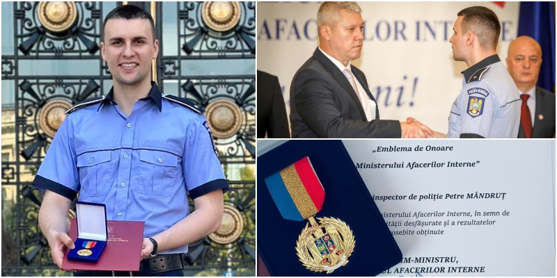 FOTO/VIDEO. Nou șef tânăr și curajos în Poliția Satu Mare. Premiat de ministrul de Interne