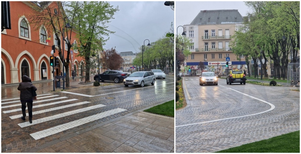 FOTO/VIDEO. S-a redeschis traficul rutier în Piața Libertății din Stu Mare. Care sunt noile reguli