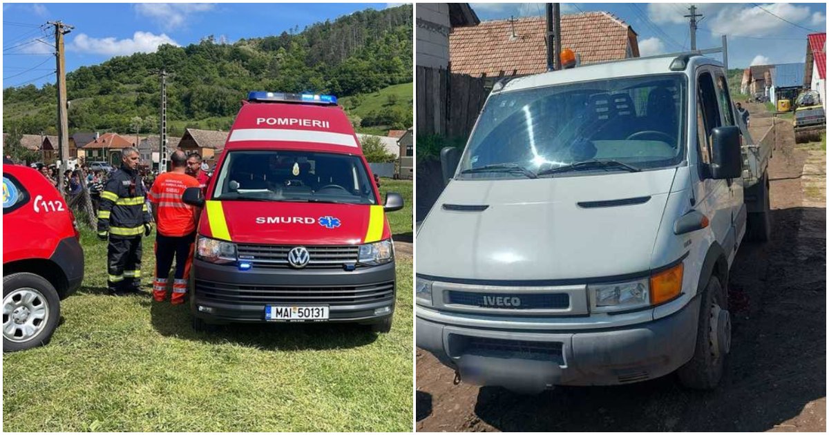 FOTO. Tragedie într-un județ din țară. Un copil de șapte ani a murit prins sub remorcă