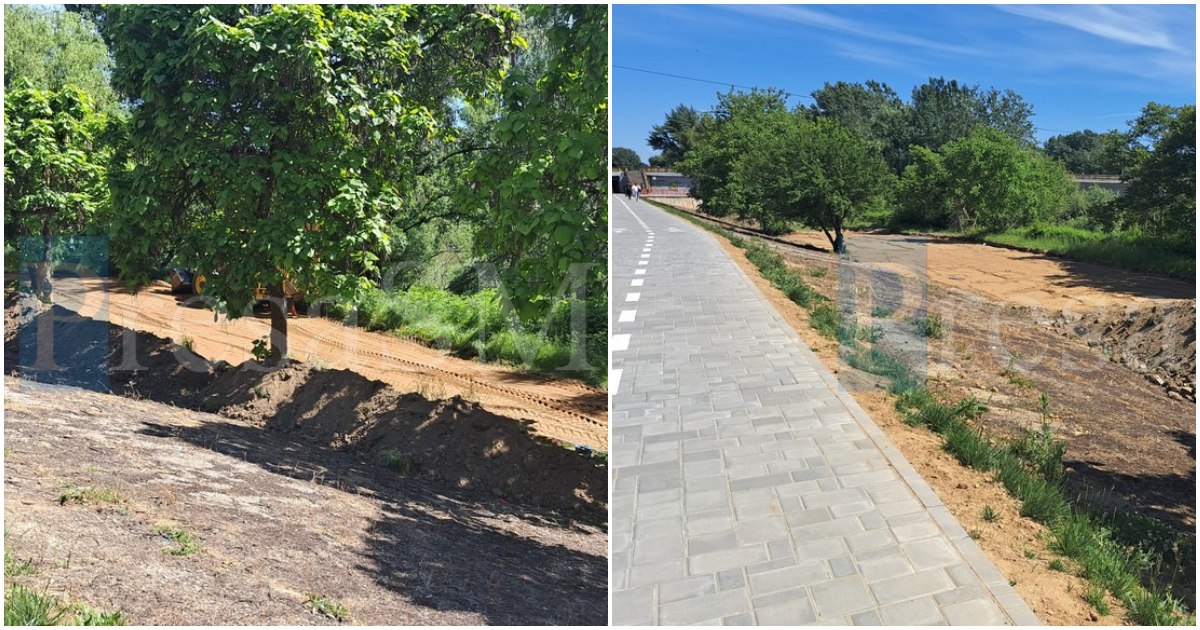 FOTO/VIDEO. Au început lucrările de amenajare a zonei de promenadă pe malul drept al Someșului