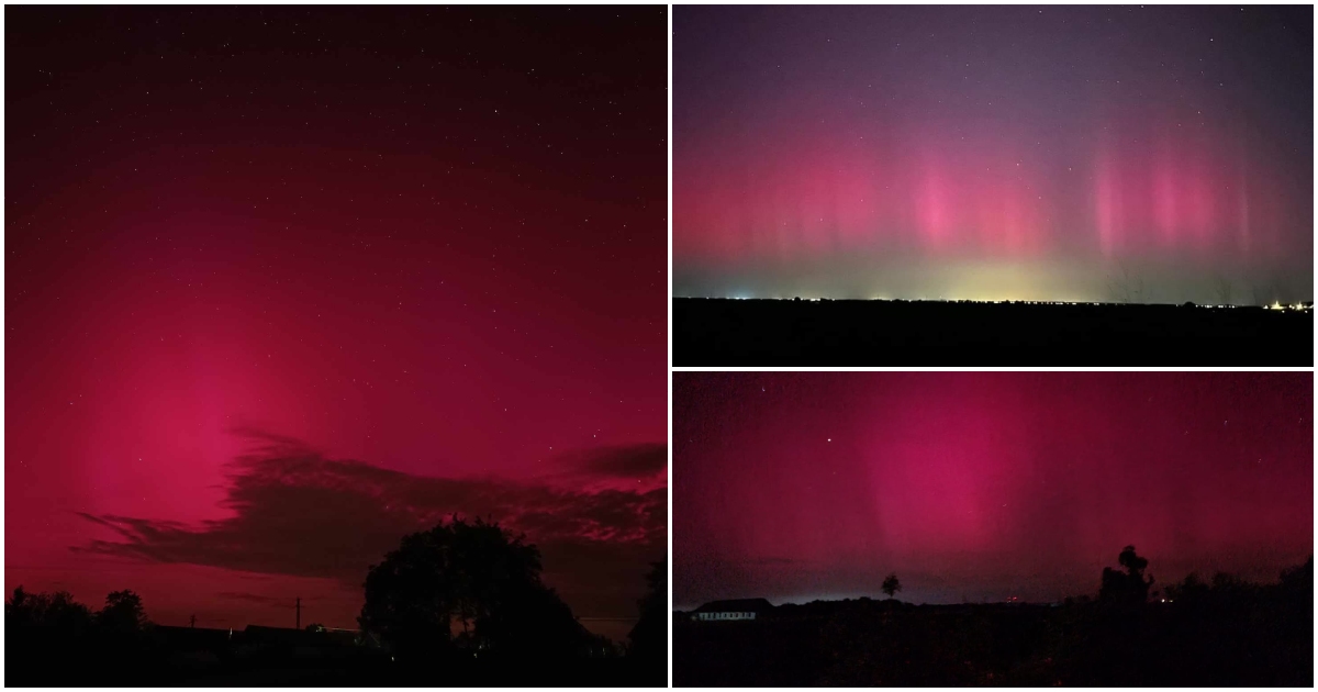 FOTO. Aurora Boreală a făcut spectacol pe cer, inclusiv la Satu Mare. Cum explică oamenii de ştiinţă fenomenul
