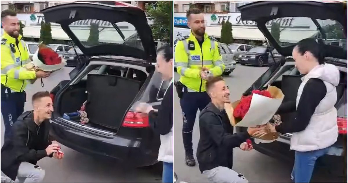 VIDEO. Cerere inedită în căsătorie în Satu Mare. Poliția, pe post de ”complice”