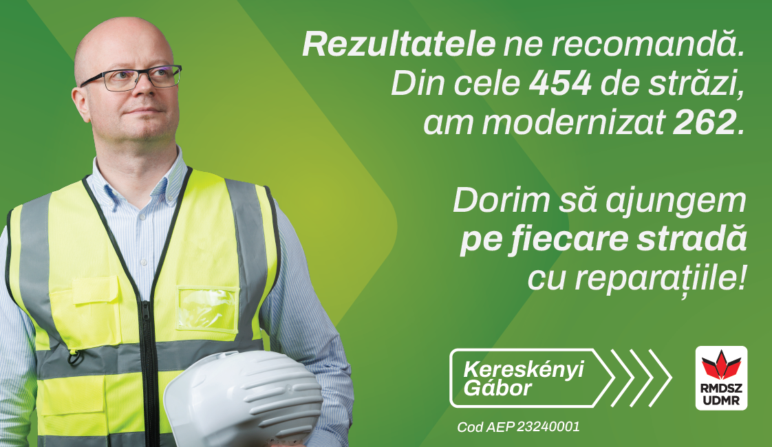 Kereskenyi Gabor: ”Rezultatele ne recomandă: orașul se înfrumusețează pe zi ce trece!”