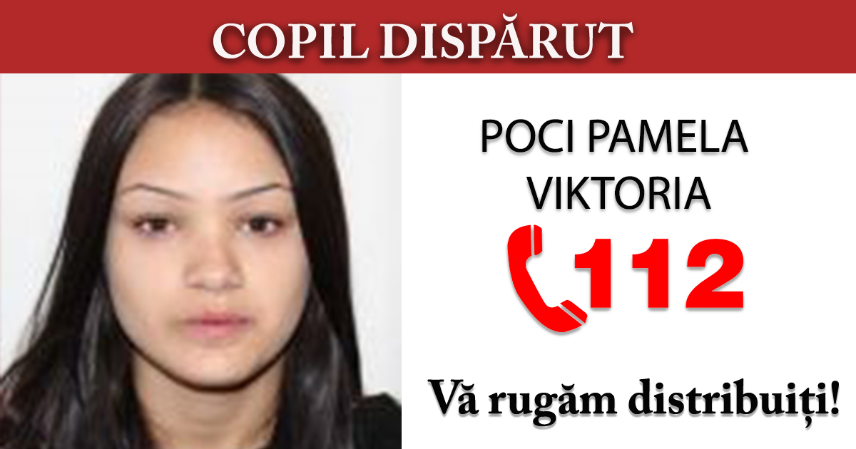 ALERTĂ. Pamela (15 ani) a dispărut fără urmă în județul Satu Mare
