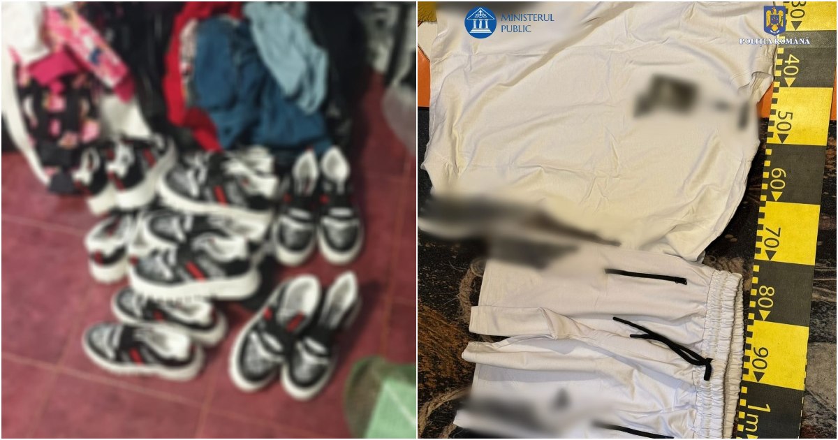 FOTO. Își prosteau clienții că le vând țoale de firmă. I-au prins procurorii din Carei. Ce au găsit la percheziții