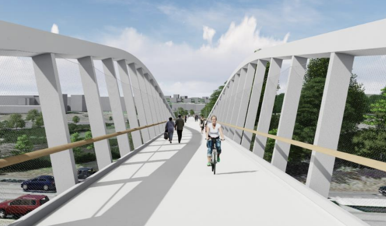 FOTO. Cum va arăta și cât va costa viitoarea pasarelă pietonală peste Someș din Satu Mare