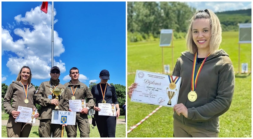 FOTO. Roxana, polițista din Satu Mare, cea mai bună trăgătoare din Poliția Română