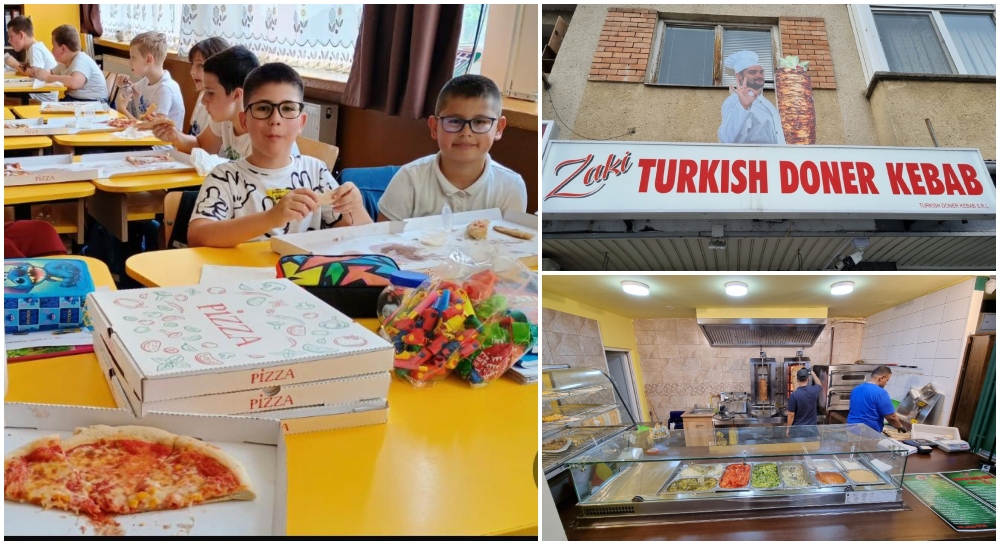 FOTO. Cadou de la Zaki Turkish Kebab pentru zeci de elevi din Satu Mare, de Ziua Copilului