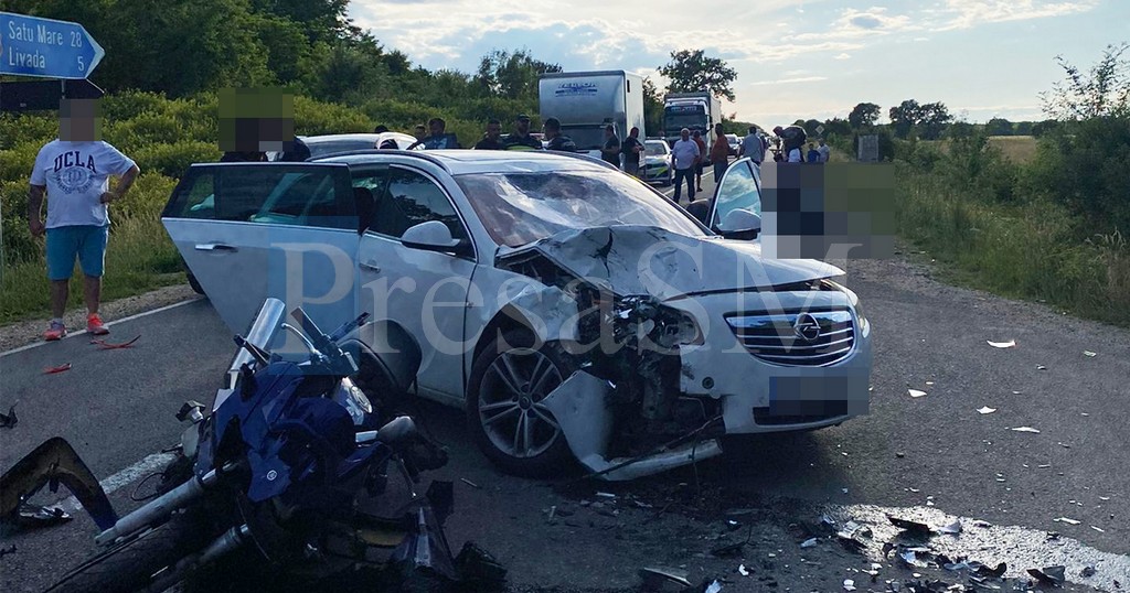 FOTO. Accident teribil în județul Satu Mare! Motociclist în stop cardiorespirator