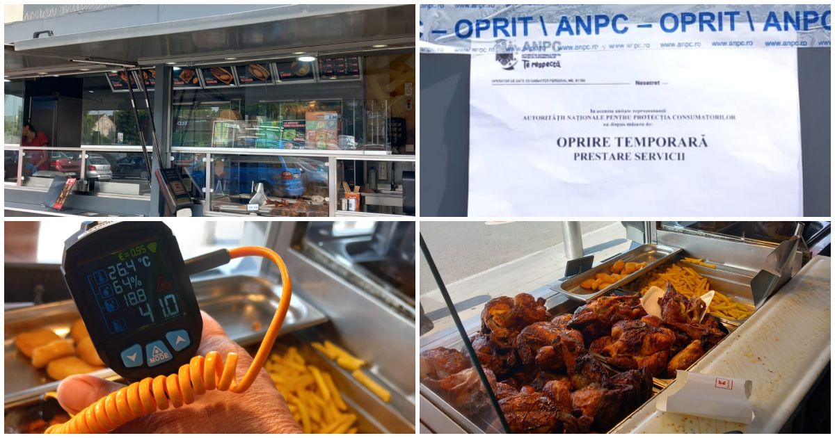 FOTO. Zona de Grill Kaufland de pe Drumul Careiului, închisă temporar de OPC. Amendă de 10.000 de lei