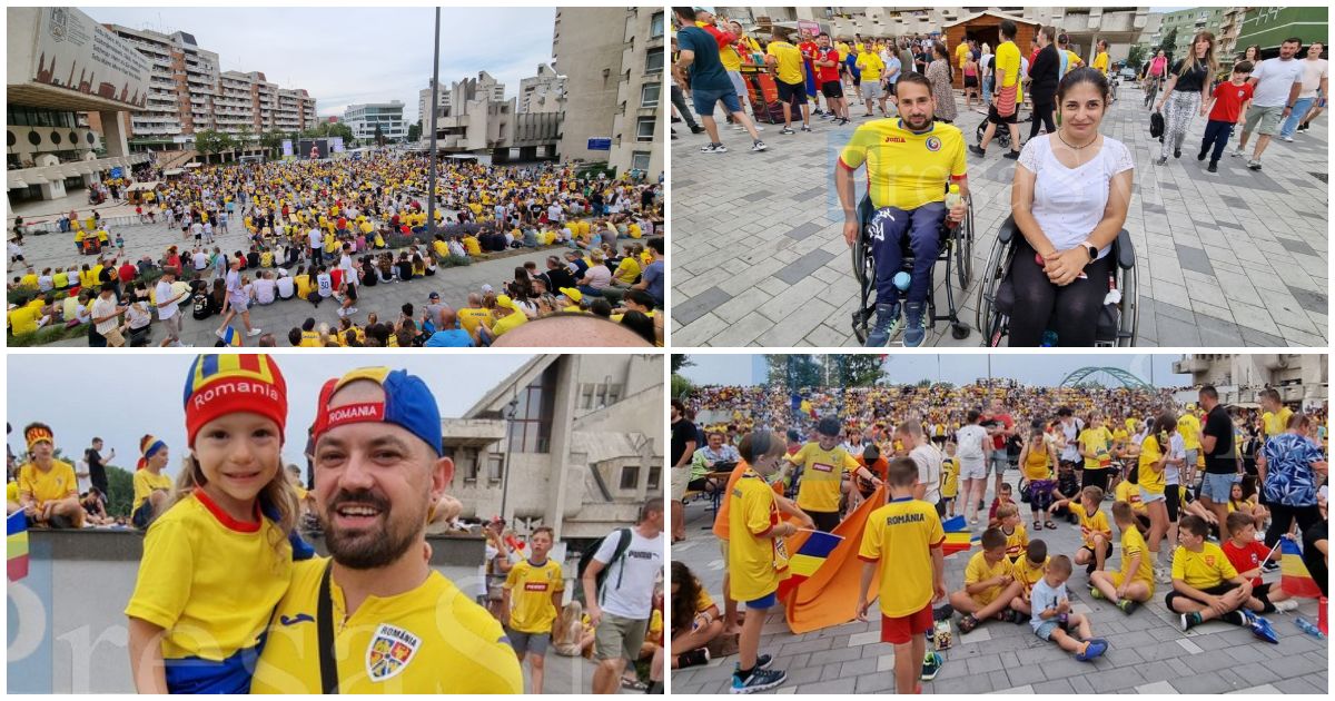 FOTO/VIDEO. Centrul Sătmarului, plin până la refuz de suporterii veniți să îi susțină pe Tricolori