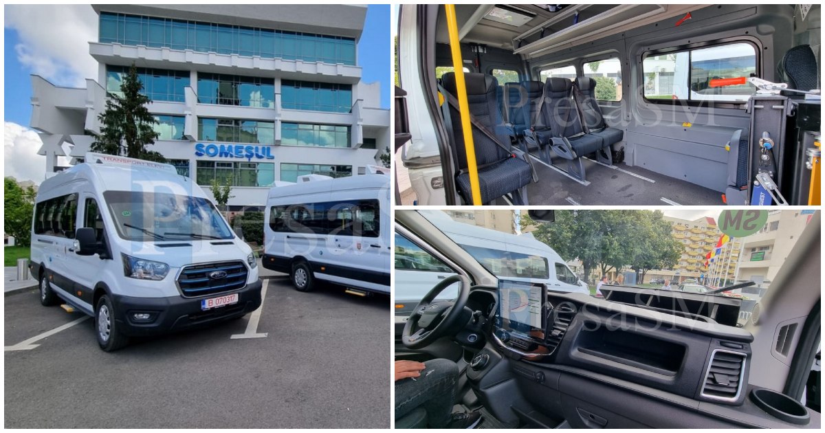 FOTO. Au sosit primele microbuze electrice pentru elevii din județul Satu Mare