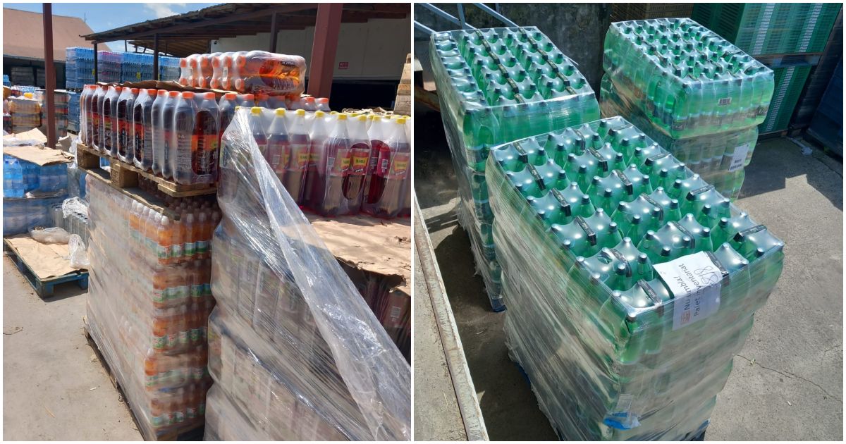 FOTO. 10.000 litri de apă naturală și băuturi răcoritoare oprite de la vânzare în Satu Mare. Amenzi de zeci de mii de lei