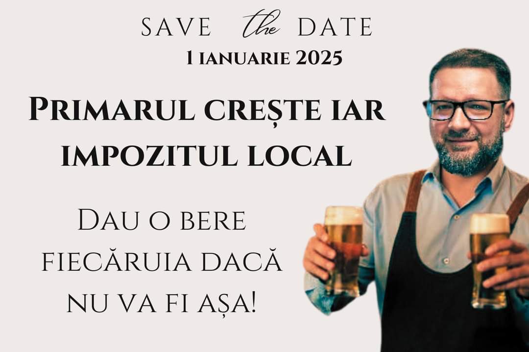 Radu Panait trage un semnal de alarmă inedit. Va da o bere fiecăruia dacă  se înșeală și Gábor Kereskényi nu va mări impozitul local de la 1 ianuarie 2025!