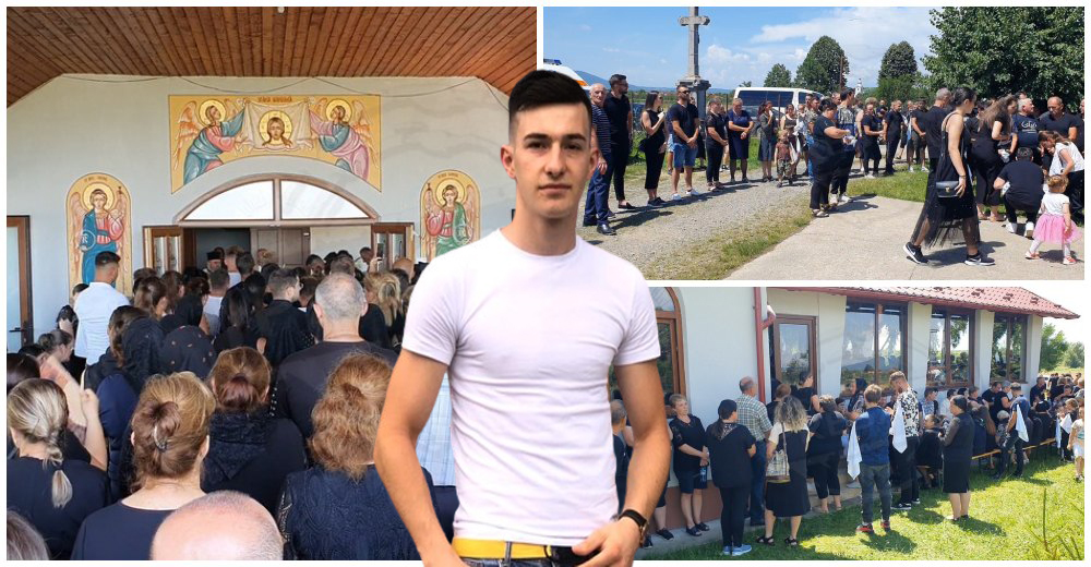 FOTO/VIDEO. Cristian, tânărul mort în tragedia din Italia, condus pe ultimul drum în Tarna Mare