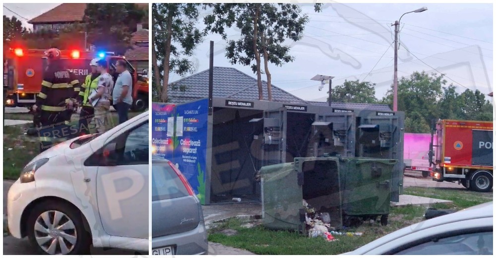 FOTO/VIDEO. Revoltător. Noua insulă ecologică a Florisal, incendiată în Satu Mare