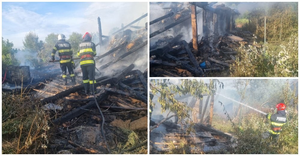 FOTO/VIDEO. Incendiu în județul Satu Mare. Mobilizare a pompierilor