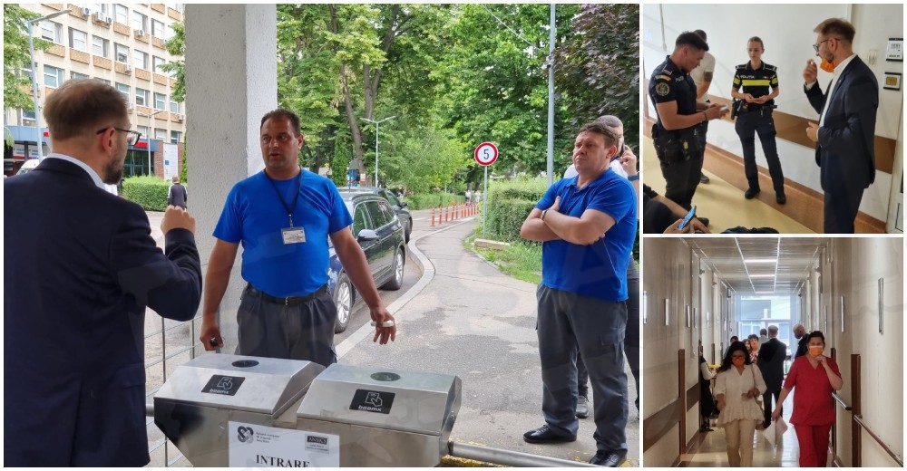 FOTO/VIDEO. Poliția chemată la Spitalul Județean Satu Mare! Acuzații grave, s-a sunat la 112