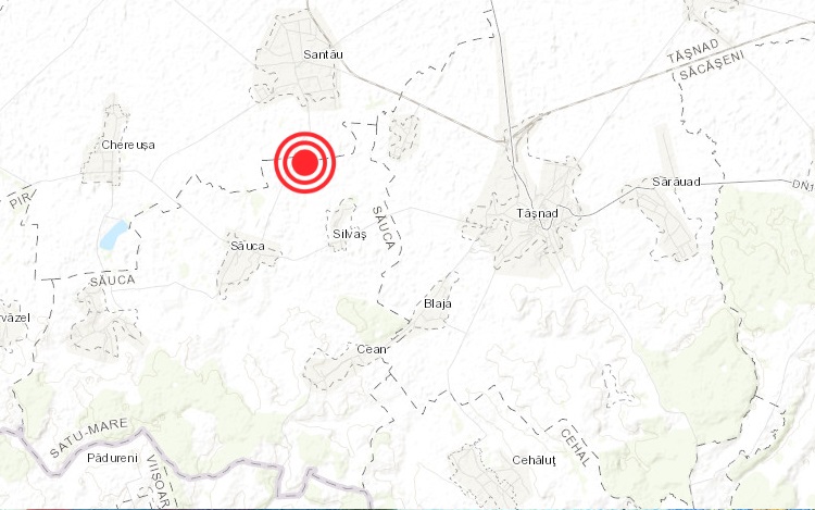 HARTĂ. Cutremur în județul Satu Mare! În zona Tășnadului