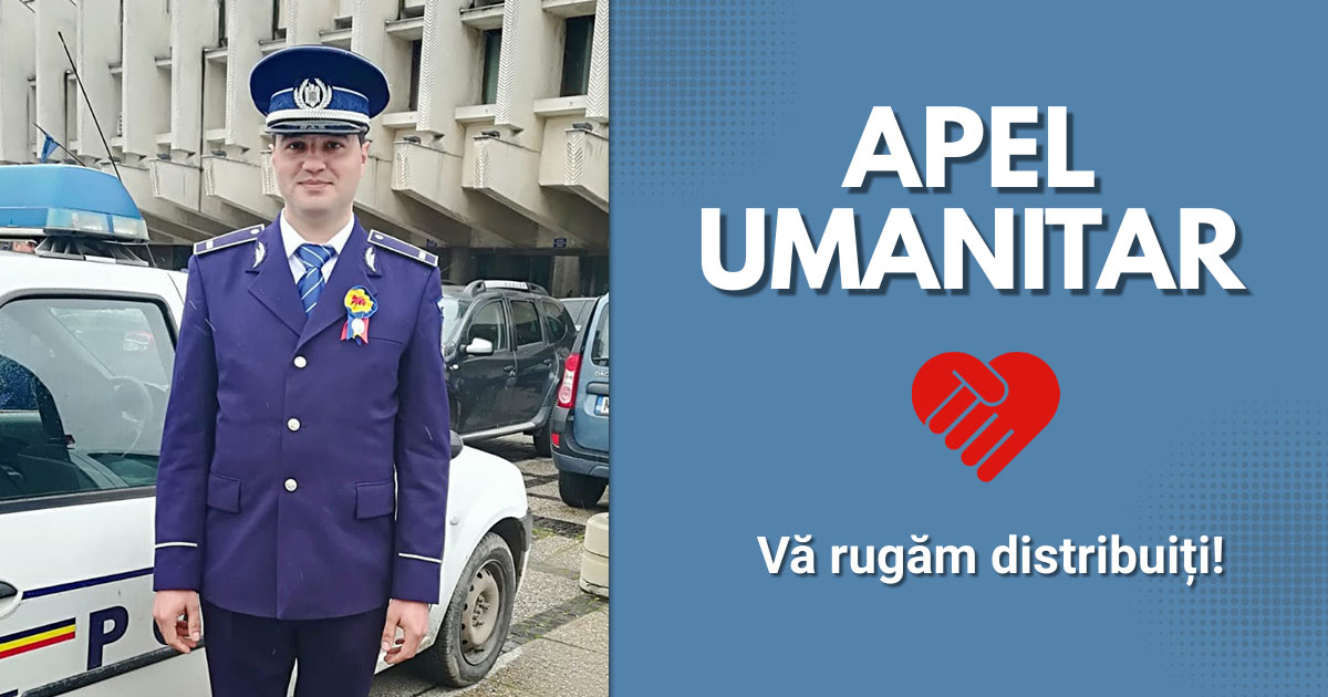 Un polițist care a salvat viața unui tânăr sătmărean are nevoie de ajutor