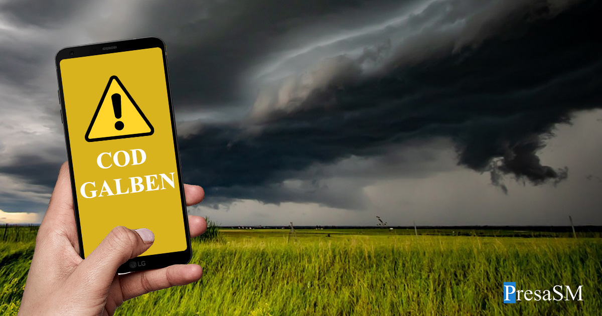 Cod galben de vreme rea la Satu Mare. Urmează furtuni și vijelii