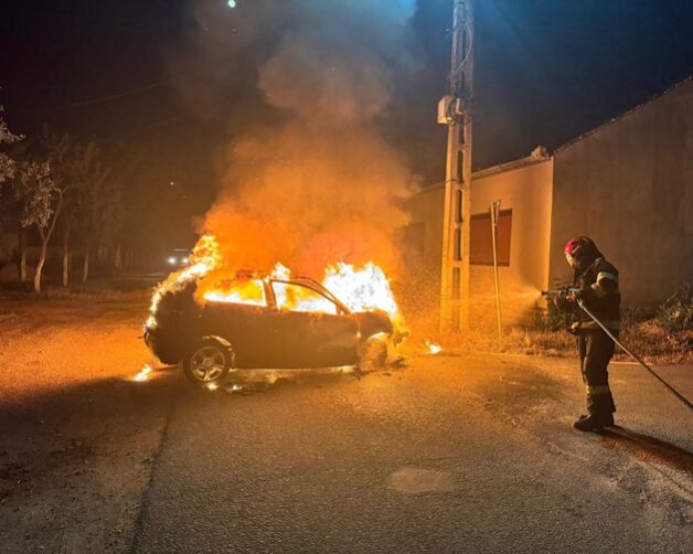 FOTO. Accident grav în județul vecin. Trei copii s-au urcat într-o mașină și s-au izbit de stâlp. Autoturismul a luat foc