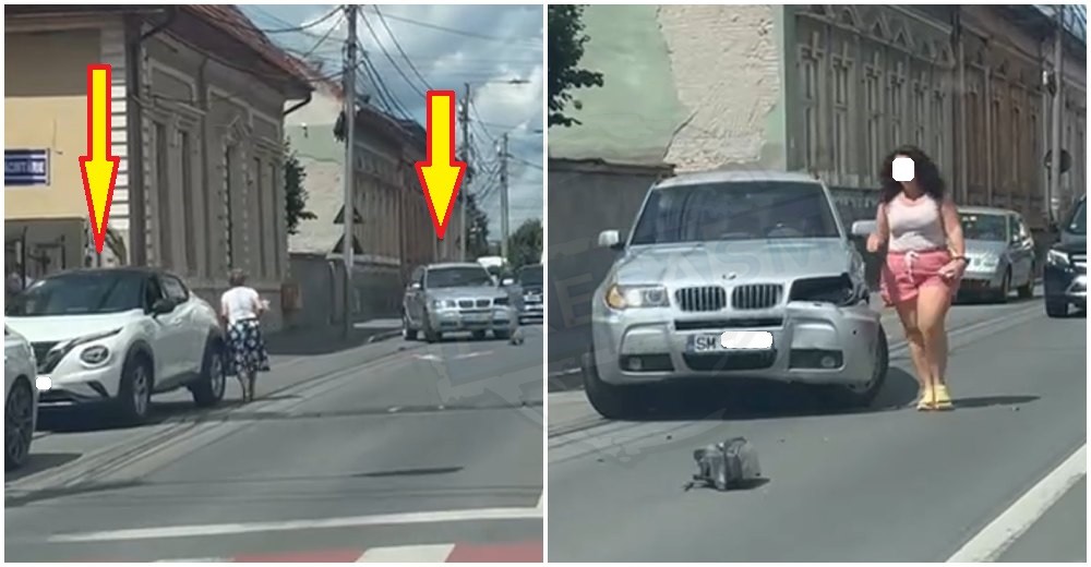 VIDEO. Accident în municipiul Satu Mare, cu două șoferițe implicate
