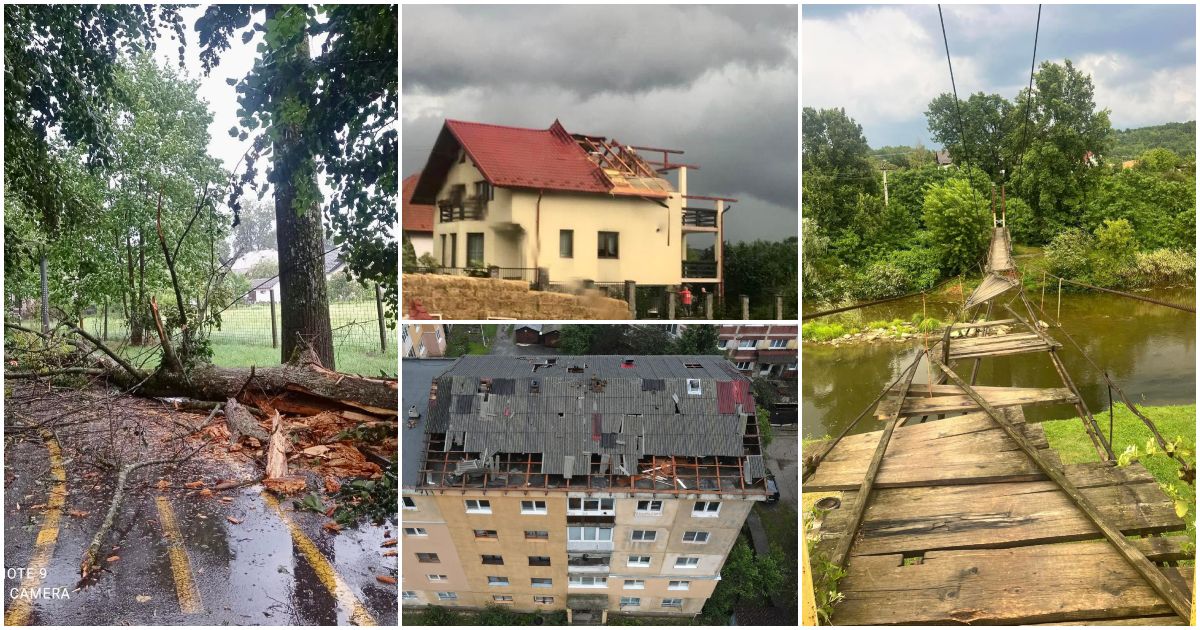 FOTO/VIDEO. Furtunile de ieri au făcut victime în județul vecin. Un bărbat a murit, altul a ajuns la spital