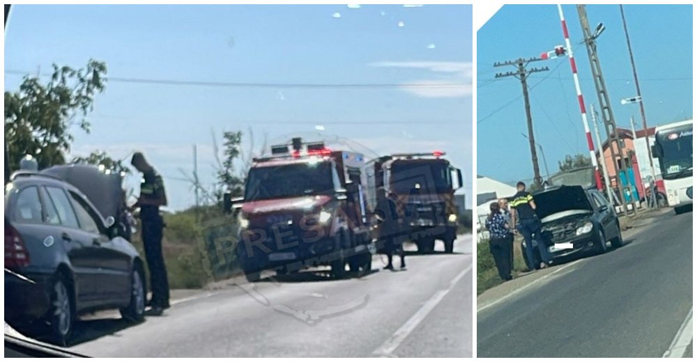 FOTO. Alertă în zona căii ferate, la Botiz. Mașină oprită de urgență, au intervenit Pompierii