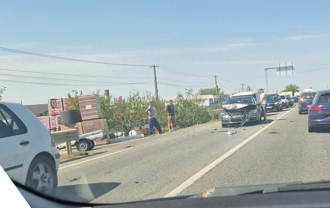FOTO. Accident rutier pe Drumul Careiului din Satu Mare: circulație îngreunată