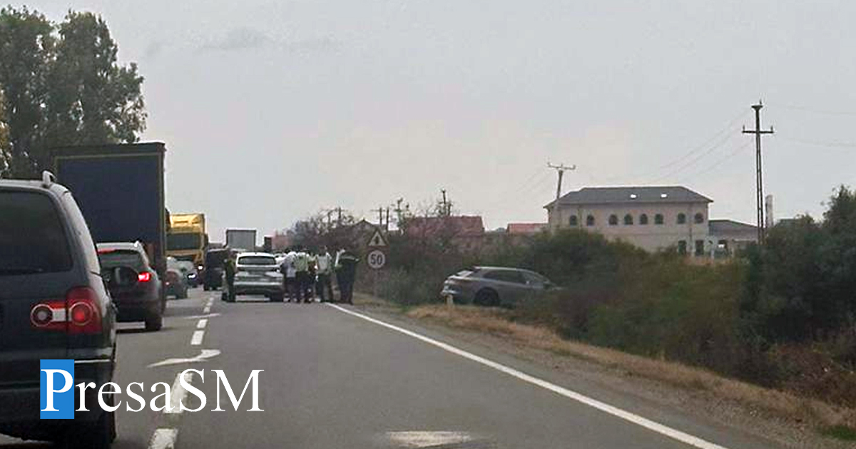 FOTO/VIDEO. Femeie rănită în urma accidentului din Satu Mare. Polițiștii explică cum s-a petrecut totul